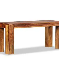 vidaXL Bench Solid Sheesham Wood 110x35x45 cm