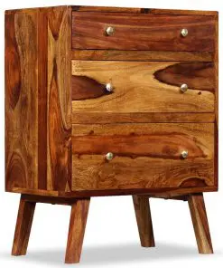 vidaXL Side Cabinet Solid Sheesham Wood 60x35x76 cm