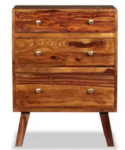 vidaXL Side Cabinet Solid Sheesham Wood 60x35x76 cm