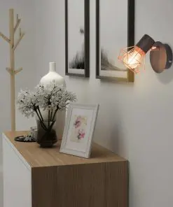 vidaXL Wall Lamp 2 pcs E14 Black and Copper