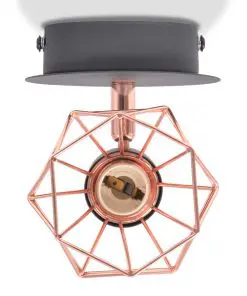 vidaXL Wall Lamp 2 pcs E14 Black and Copper