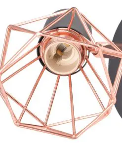 vidaXL Wall Lamp 2 pcs E14 Black and Copper