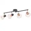 vidaXL Ceiling Lamp with 4 Spotlights E14 Black and Copper vidaXL Ceiling Lamp with 4 Spotlights E14 Black and Copper