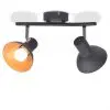 vidaXL Ceiling Lamp for 2 Bulbs E27 Black and Gold vidaXL Ceiling Lamp for 2 Bulbs E27 Black and Gold