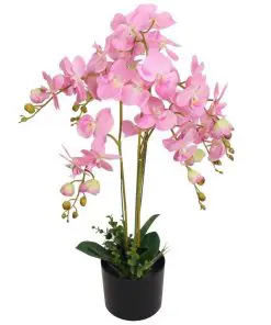 vidaXL Artificial Orchid Plant with Pot 75 cm Pink