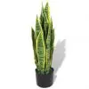 vidaXL Artificial Sansevieria Plant with Pot 65 cm Green vidaXL Artificial Sansevieria Plant with Pot 65 cm Green