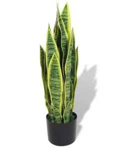 vidaXL Artificial Sansevieria Plant with Pot 65 cm Green