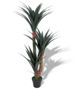 vidaXL Artificial Yucca Plant with Pot 155 cm Green