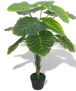 vidaXL Artificial Taro Plant with Pot 70 cm Green