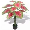 vidaXL Artificial Caladium Plant with Pot 70 cm Green and Red