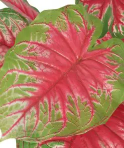 vidaXL Artificial Caladium Plant with Pot 70 cm Green and Red