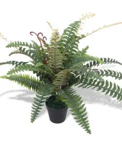 vidaXL Artificial Fern Plant with Pot 60 cm Green