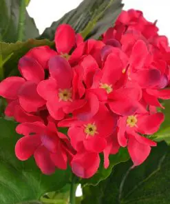 vidaXL Artificial Hydrangea Plant with Pot 60 cm Red
