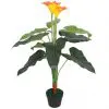 vidaXL Artificial Calla Lily Plant with Pot 85 cm Red and Yellow