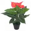 vidaXL Artificial Anthurium Plant with Pot 45 cm Red and Yellow vidaXL Artificial Anthurium Plant with Pot 45 cm Red and Yellow