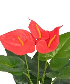vidaXL Artificial Anthurium Plant with Pot 45 cm Red and Yellow