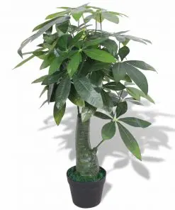 vidaXL Artificial Fortune Tree Plant with Pot 85 cm Green