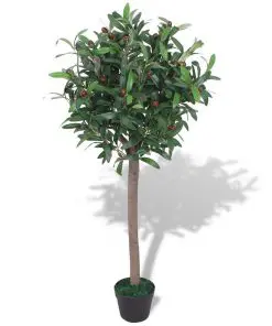 vidaXL Artificial Bay Tree Plant with Pot 120 cm Green