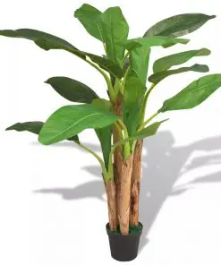 vidaXL Artificial Banana Tree Plant with Pot 175 cm Green