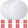 vidaXL 8 pcs Mirror Titles Round Glass