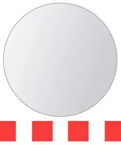 vidaXL 8 pcs Mirror Titles Round Glass