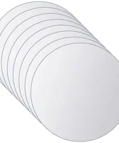 vidaXL 8 pcs Mirror Titles Round Glass