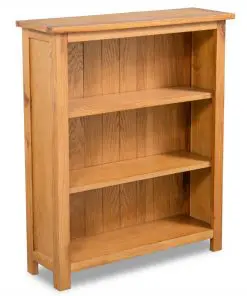 vidaXL 3-Tier Bookcase 70×22,5×82 cm Solid Oak Wood