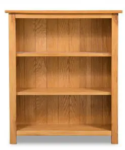 vidaXL 3-Tier Bookcase 70×22,5×82 cm Solid Oak Wood