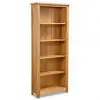 vidaXL 5-Tier Bookcase 60×22,5×140 cm Solid Oak Wood