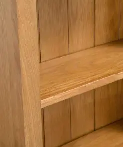vidaXL 5-Tier Bookcase 60×22,5×140 cm Solid Oak Wood