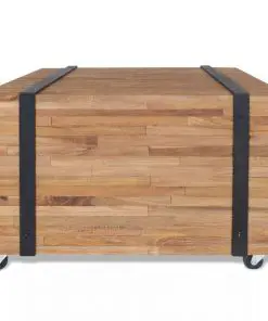 vidaXL Side Table Teak 60x60x38 cm