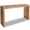 vidaXL Console Table Erosion Teak Wood 120x35x76 cm vidaXL Console Table Erosion Teak Wood 120x35x76 cm