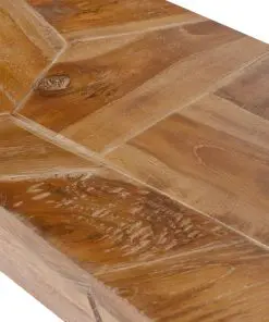 vidaXL Console Table Erosion Teak Wood 120x35x76 cm