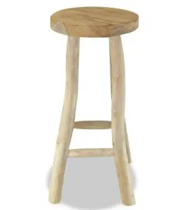 vidaXL Bar Stool Solid Teak Wood