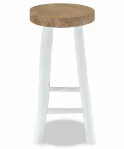 vidaXL Bar Stool Solid Teak Wood