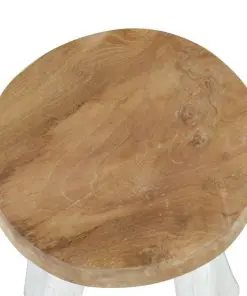 vidaXL Bar Stool Solid Teak Wood