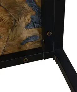 vidaXL Coffee Table Teak Resin 110x60x40 cm Black and Brown