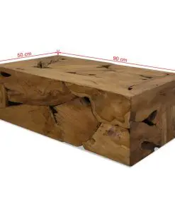 vidaXL Coffee Table 90x50x35 cm Genuine Teak Brown