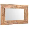 vidaXL Decorative Mirror Teak 90×60 cm Rectangular