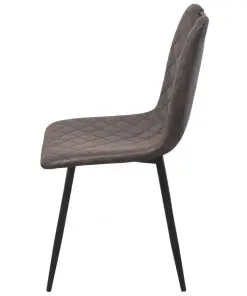 vidaXL Dining Chairs 6 pcs Dark Brown Faux Leather