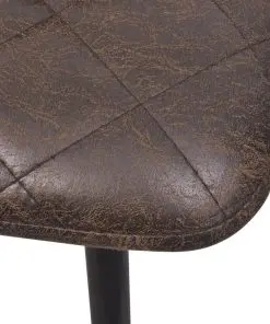 vidaXL Dining Chairs 6 pcs Dark Brown Faux Leather