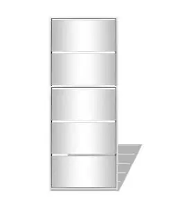 vidaXL Shoe Cabinet 5-Layer Mirror White 63x17x169.5 cm