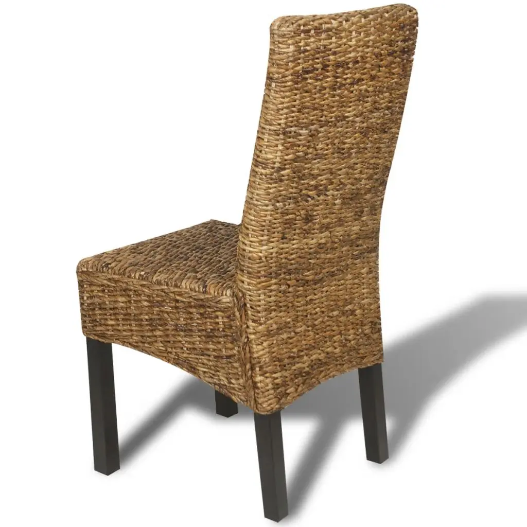 vidaXL Dining Chairs 6 pcs Abaca and Solid Mango Wood