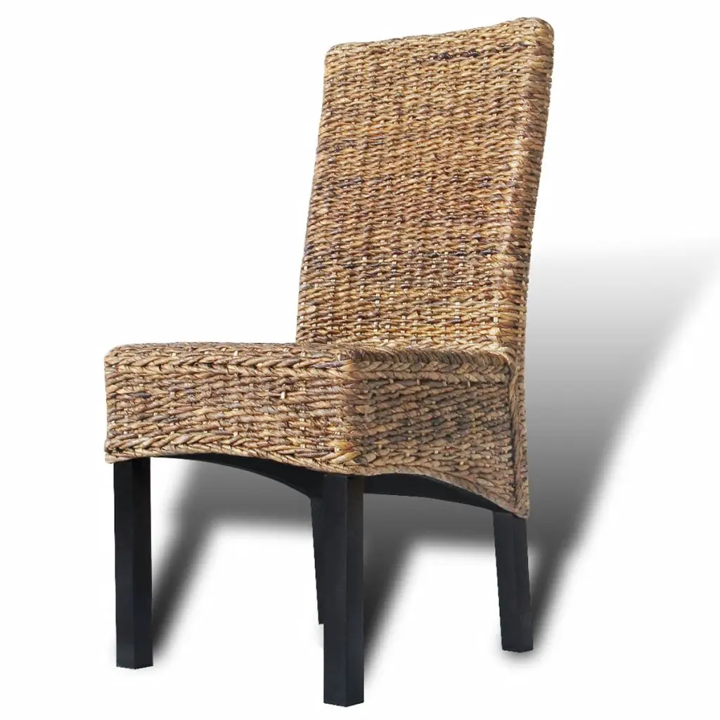 vidaXL Dining Chairs 6 pcs Abaca and Solid Mango Wood