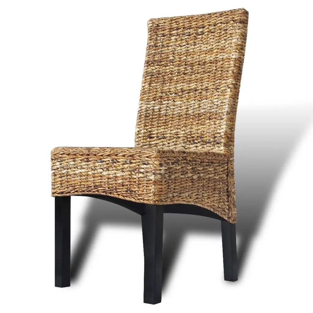 vidaXL Dining Chairs 6 pcs Abaca and Solid Mango Wood
