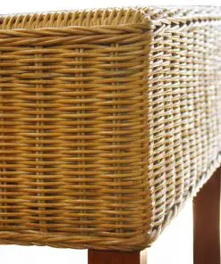 vidaXL Dining Chairs 6 pcs Brown Natural Rattan