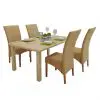 vidaXL Dining Chairs 4 pcs Brown Natural Rattan