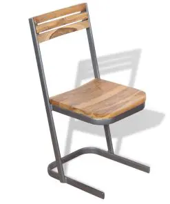 vidaXL Dining Chairs 4 pcs Solid Teak Wood