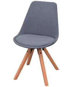 vidaXL Dining Chairs 6 pcs Light Grey Fabric