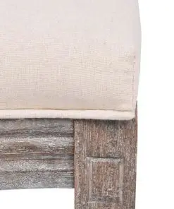 vidaXL Dining Chairs 6 pcs Cream Fabric